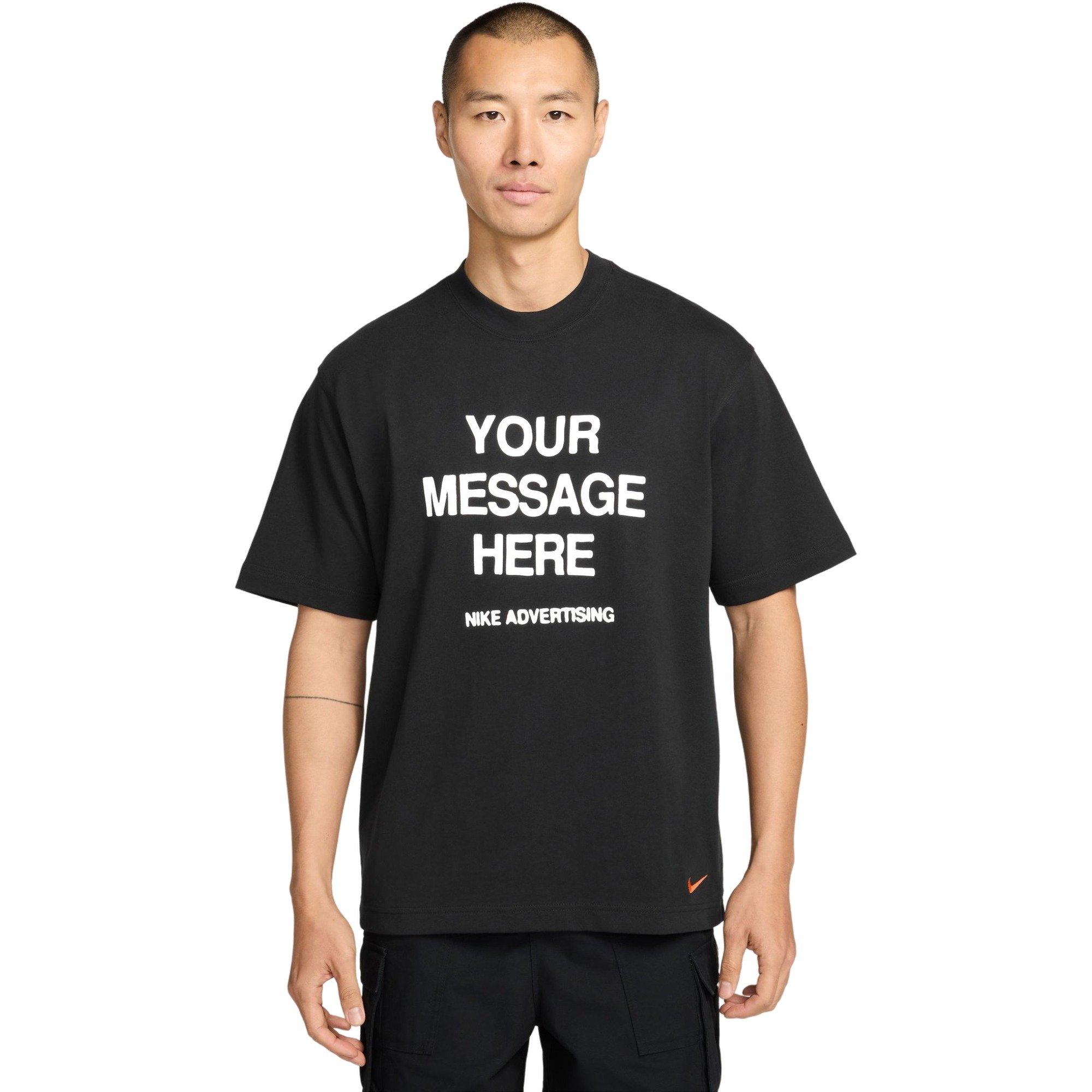Nike Men's Sportswear Your Message Here Graphic Tee - BLACK/WHITE